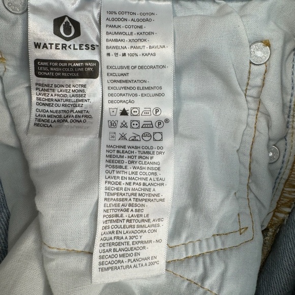Levis 501 Cut Off Jean Shorts Womens Size 28 Light Blue Mid Rise Button Fly - Picture 4 of 10